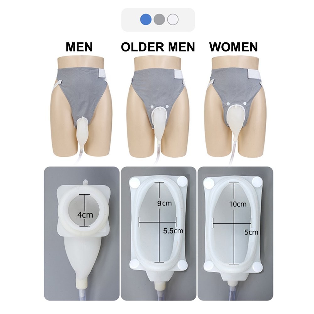 Reusable Silicone External Urine Catheter Collector Bag Wearable Urinal Bag Aids