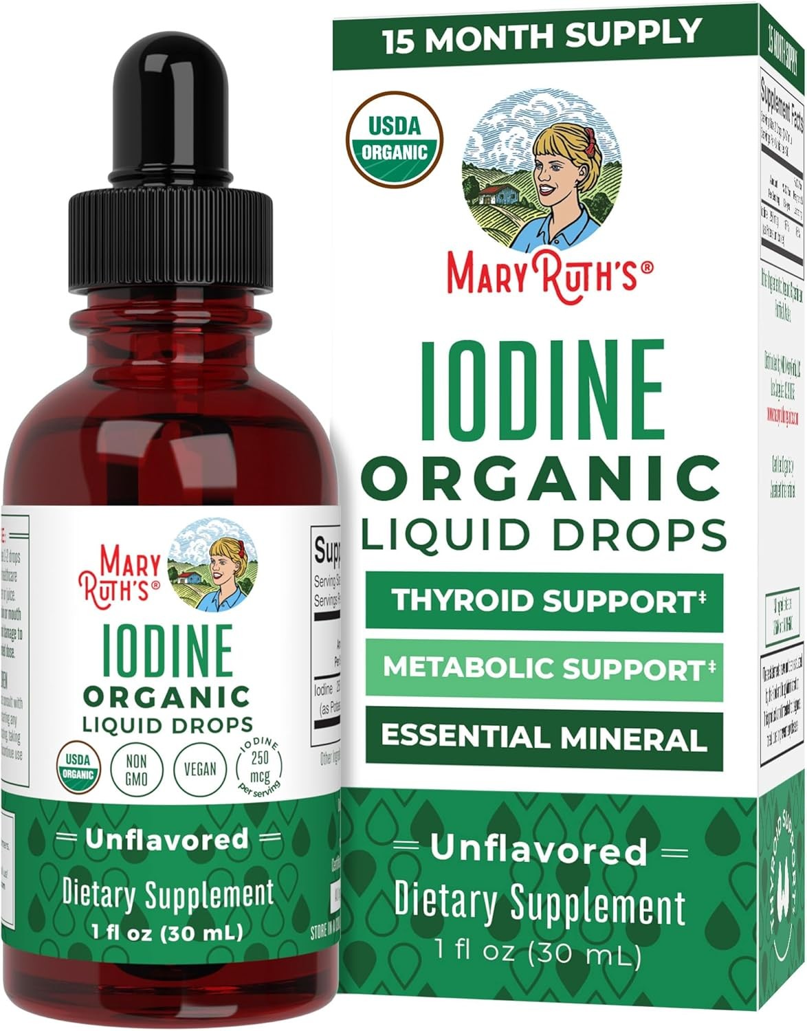 MaryRuth Organics Iodine Liquid Drops | Potassium Iodide | 1 Year Supply |…