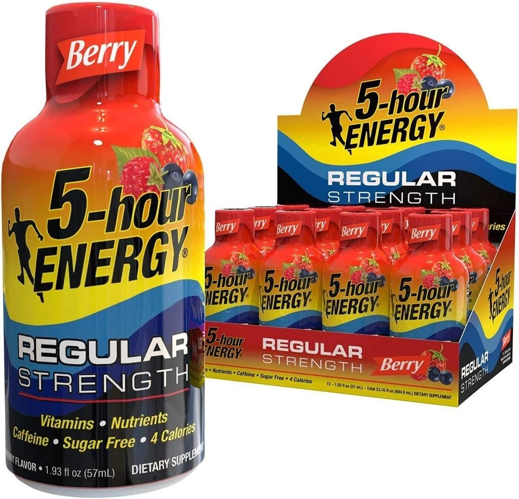 5-hour ENERGY Shot, Regular Strength, Berry, 1.93 Ounce, 12 Count, Exp: 12/27