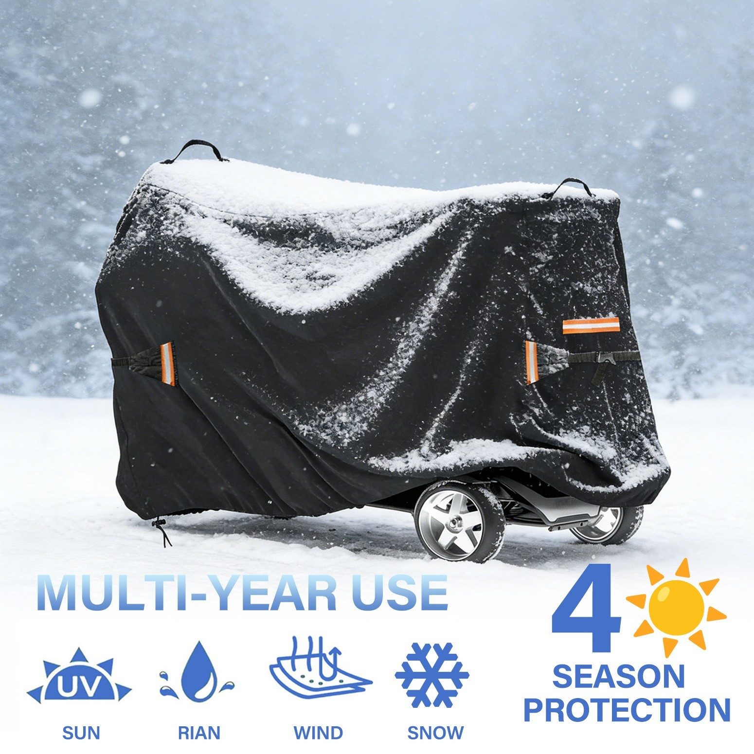 Mobility Scooter Cover 420D All-Weather Waterproof Protection – 68″x 25″x 47″