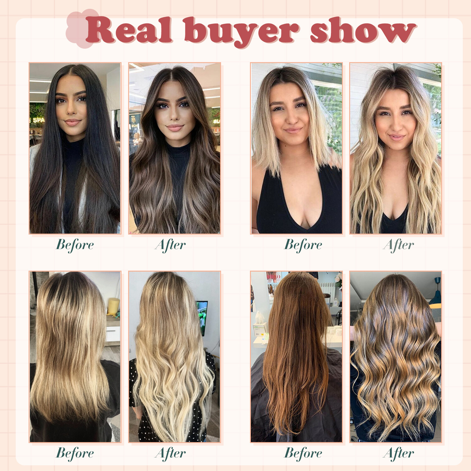 Clip In Remy Real 100% Human Hair Extensions Full Head 10″12″14″16″18″20″22″24″