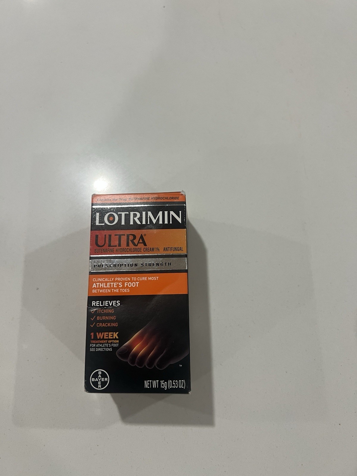 Lotrimin Ultra 1 Week Athlete’s Foot Treatment Cream Butenafine 15g EXP /2028