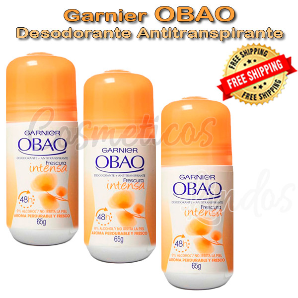 3 pack Garnier Obao Deodorant Antiperspirant Frescura Intensa Made in Mexico