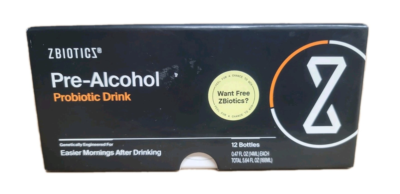12 Pack Probiotic Feel Better After Drinking ZBiotics 0.47 Fl Oz Wake Refreshed