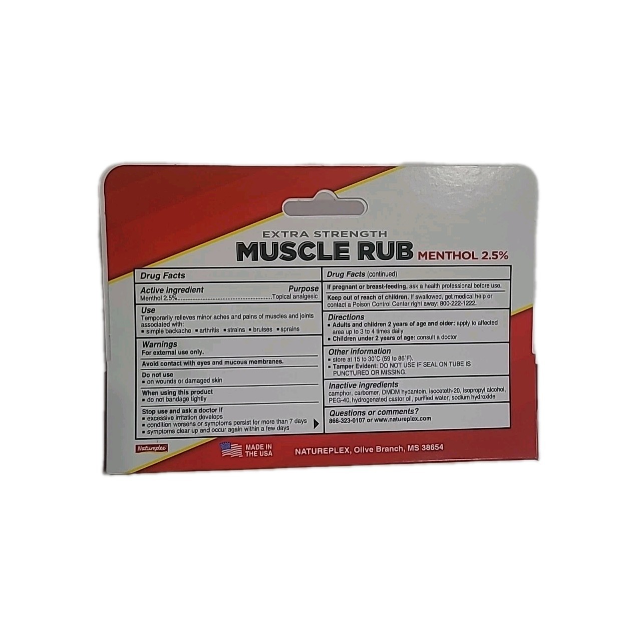 2 PACK Muscle Rub Extra Strength Backache Join pain Relieving Gel 6/2026