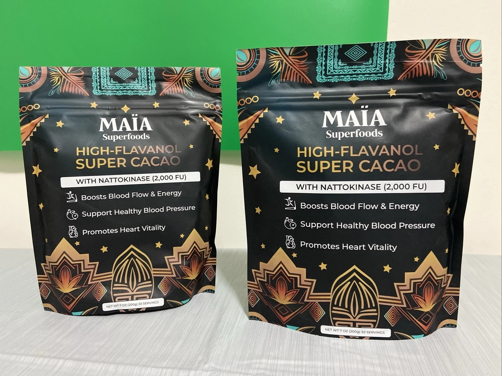 2 x MAIA High-Flavanol Super Cacao Cardiovascular Superfood 4oz. 30 Servings NEW