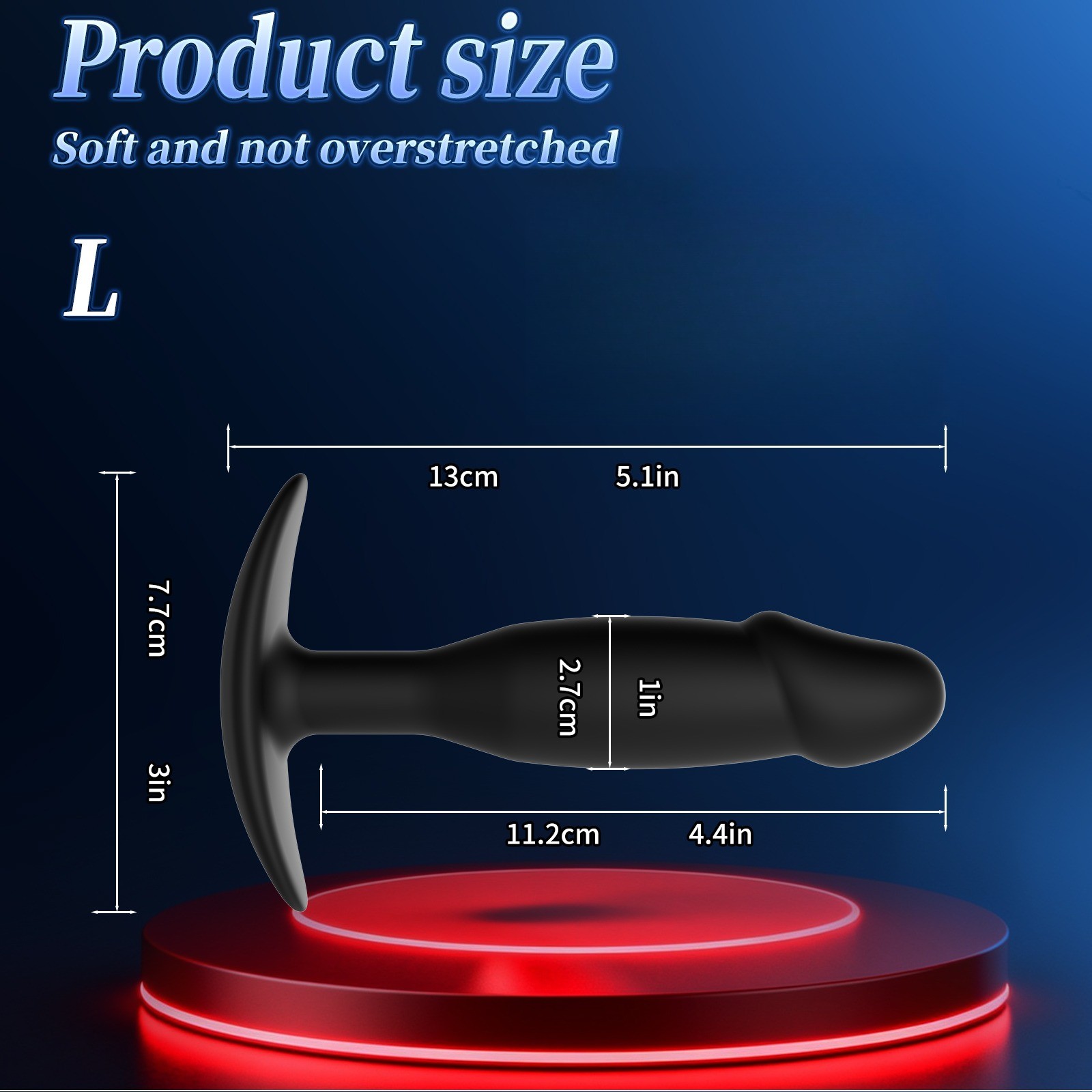 Flushable Anchor Base Silicone Plug Simulation Role-Playing Male Female 3-Sizes