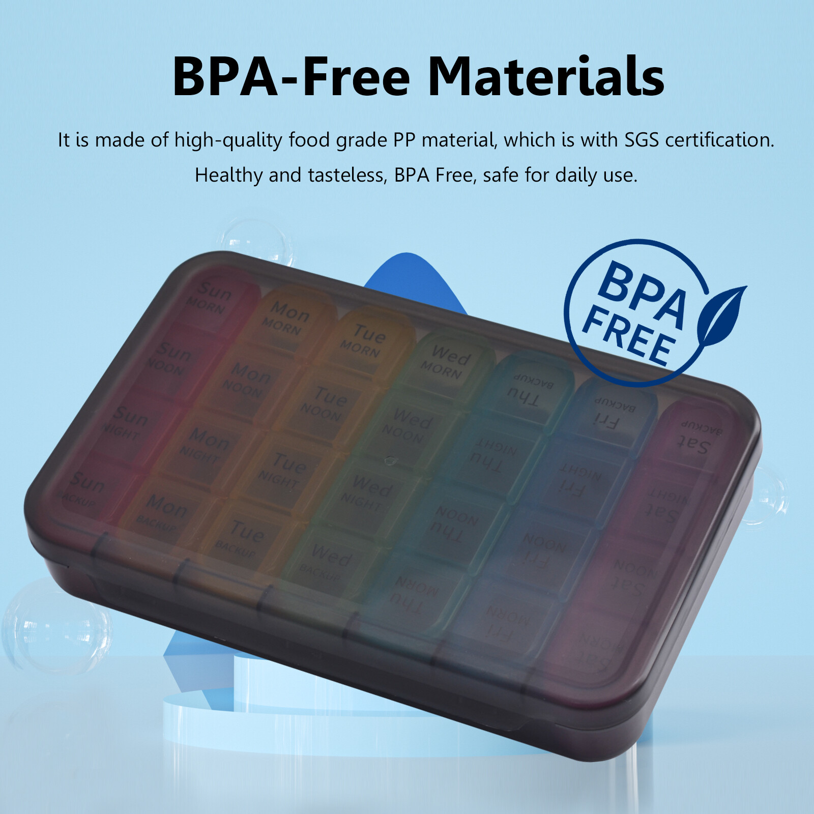 Weekly Pill Box Organizer 7 Days Organizer Cases Medicine Storage 4 Times a Day