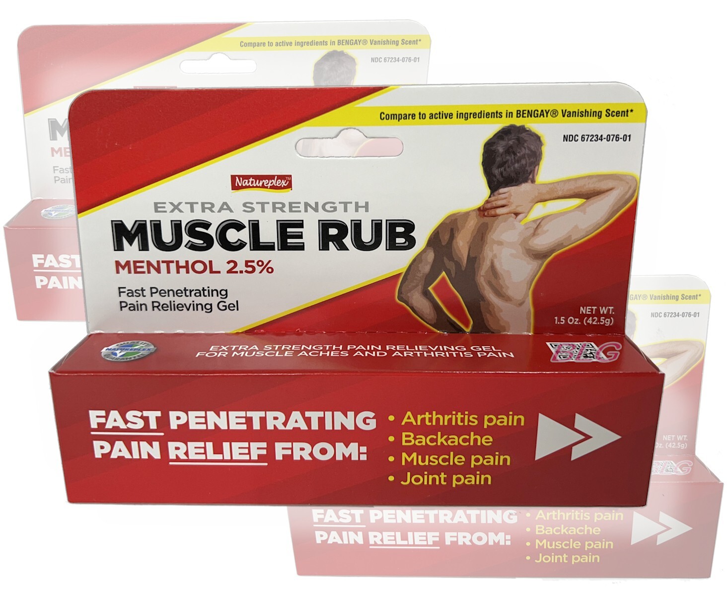 MUSCLE RUB Extra Strength Fast Penetrating Menthol 2.5% Pain Reliver 1.5oz USA