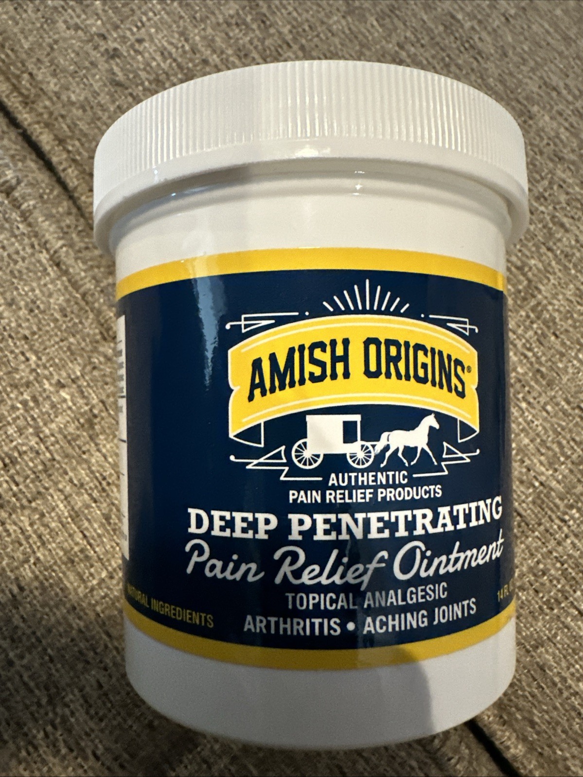 Amish Origins Deep Penetrating Pain Relief Ointment Restless Legs Arthritis 14oz