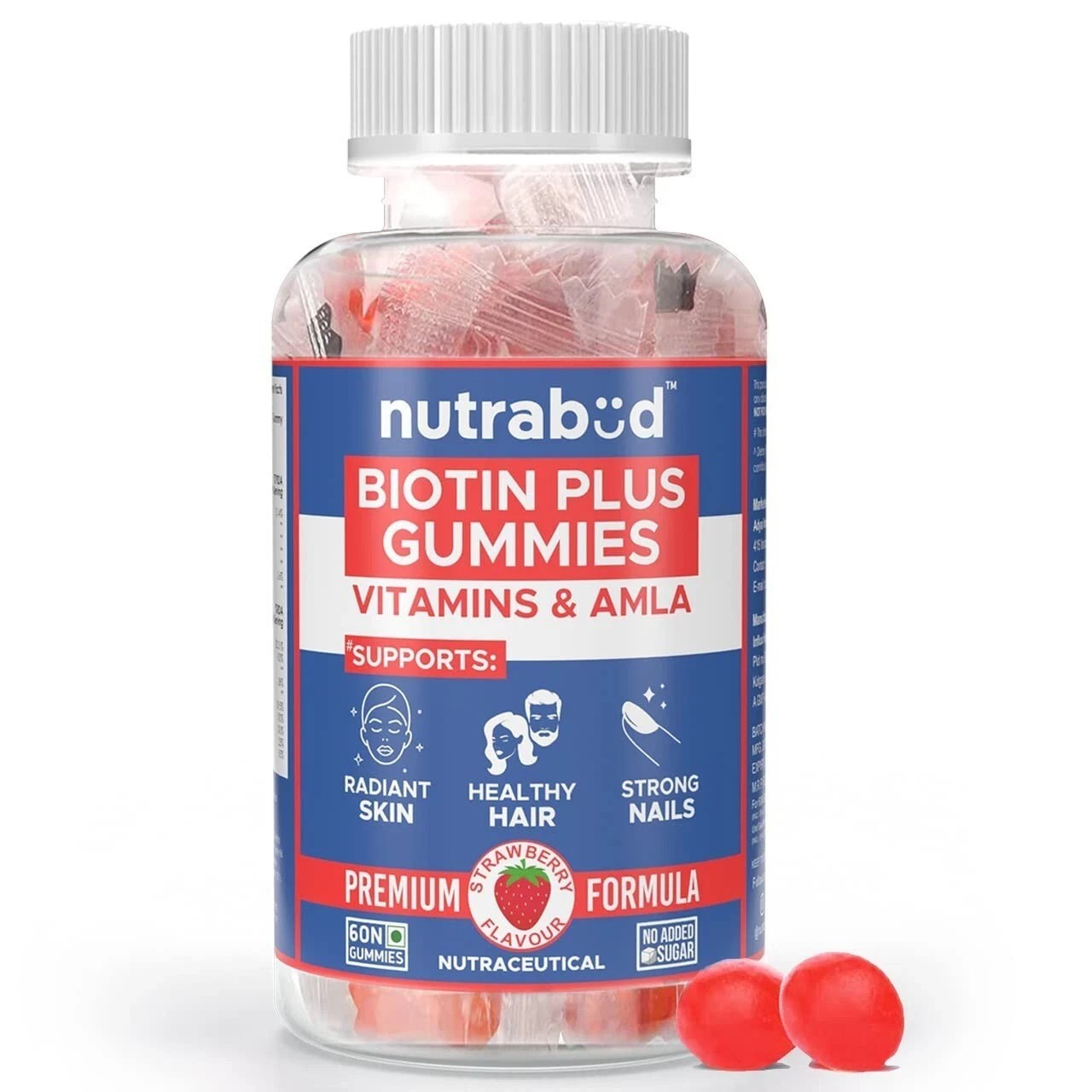 Biotin Hair Gummies For Unisex, Hair Fall Controll, DHT Blocker / 60 Gummy