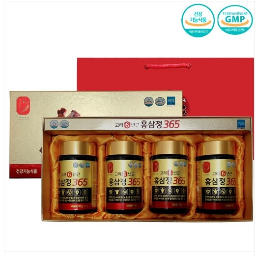 KOREA NO.1 Korean 6 Years Red Ginseng Extract 365, Saponin,Panax 240g x 4ea NEW