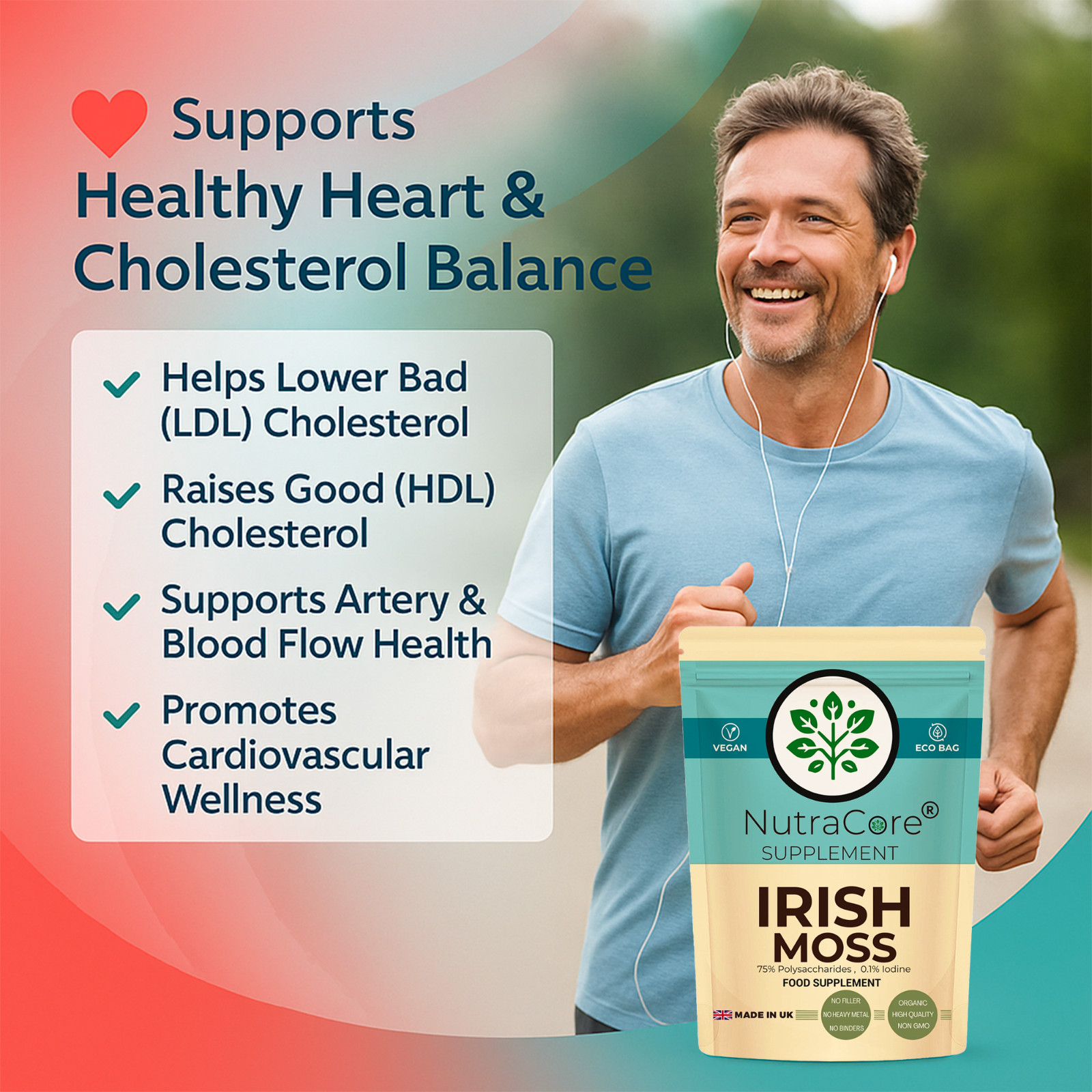 Irish Moss Capsule 5500mg (75% Polysaccharides, 0.1% Iodine)-100%Natural-180Caps