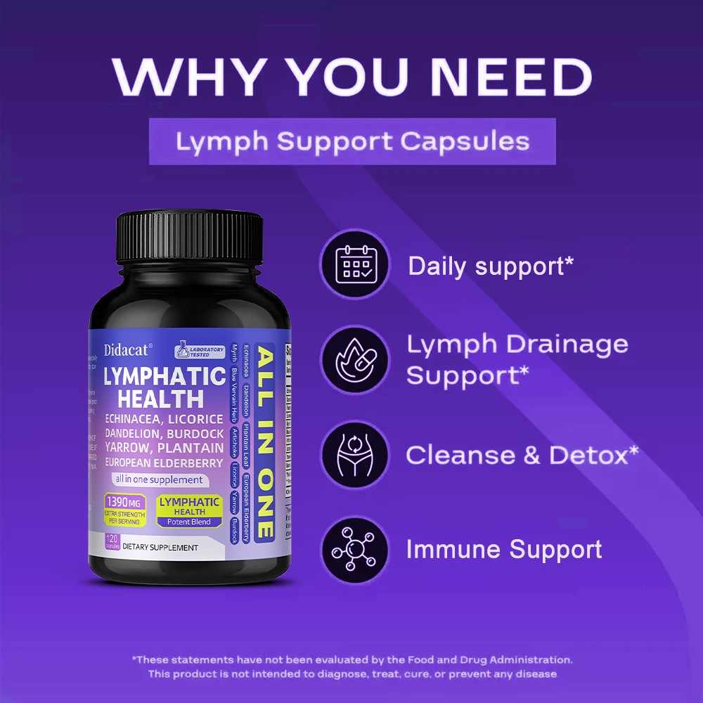 Lymphatic system health-stimulates immune cell activity-maintains fluid balance