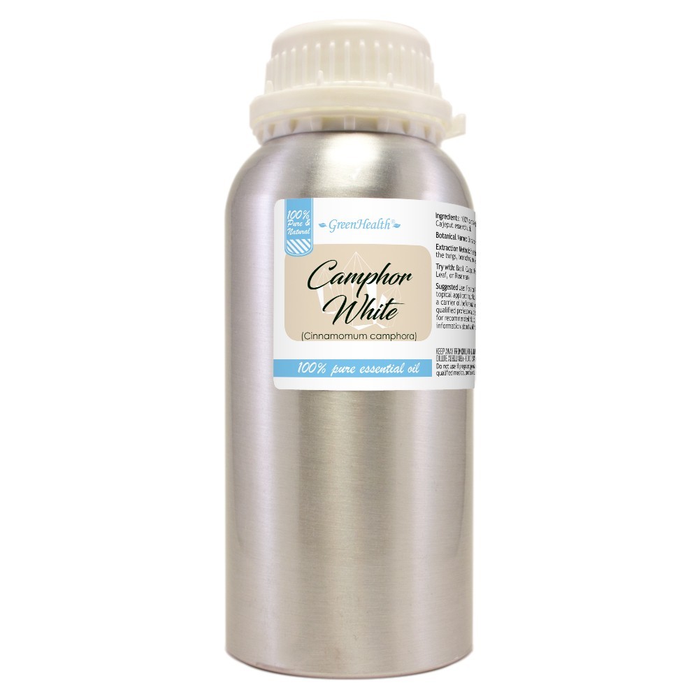 16 fl oz Camphor White Essential Oil (100% Pure & Natural) in Aluminum Bottle