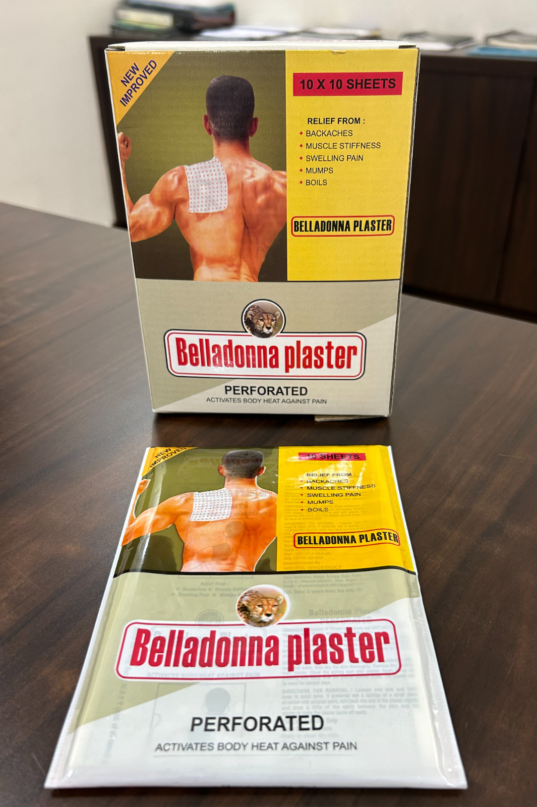 MEHTA Belladonna Plaster (Set of 20 Plasters) – Herbal Pain Relief Patch FS