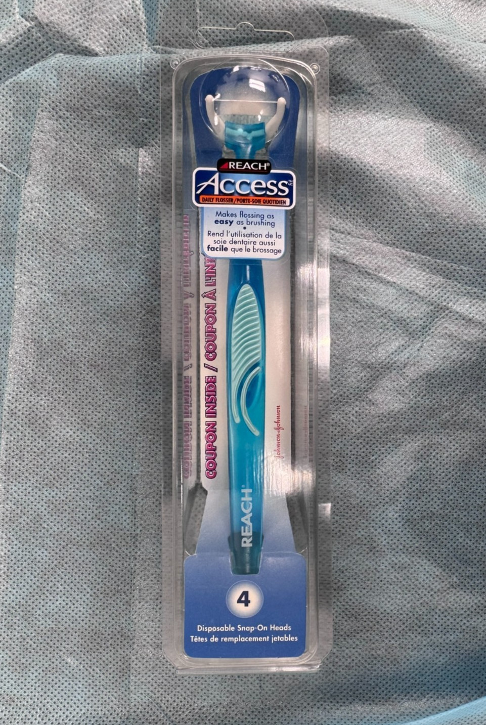 Reach Access Daily Flosser Starter Kit w/ 4 Disposable Snap-on heads