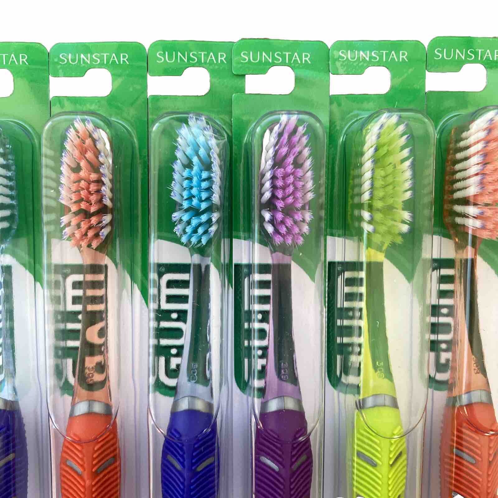 12 Pack GUM Technique Deep Clean Soft Toothbrush – 524 |Full Sized | Multi Color