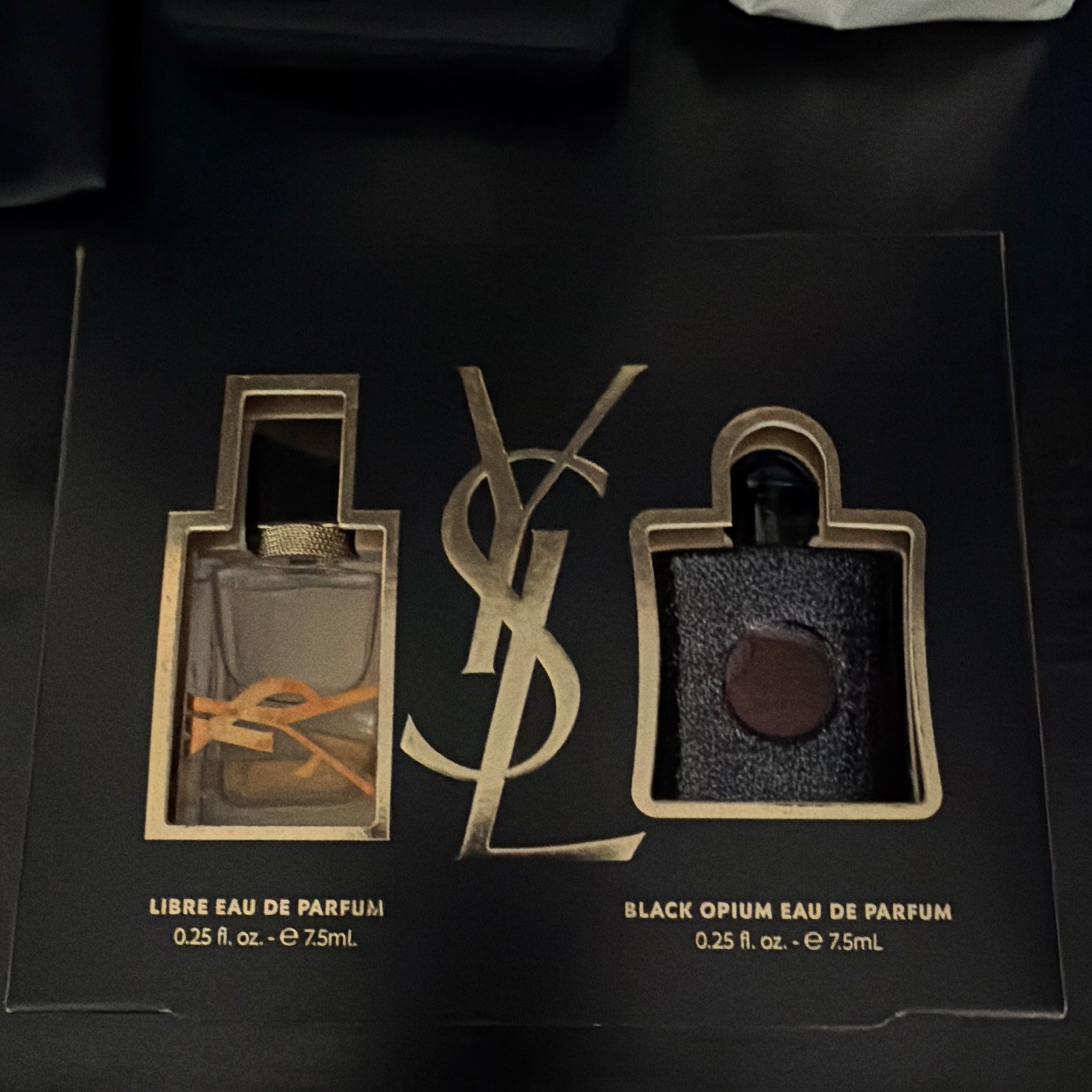 Yves Saint Laurent Libre & Black Opium Eau de Parfum Spray Travel Set 0.25 fl oz
