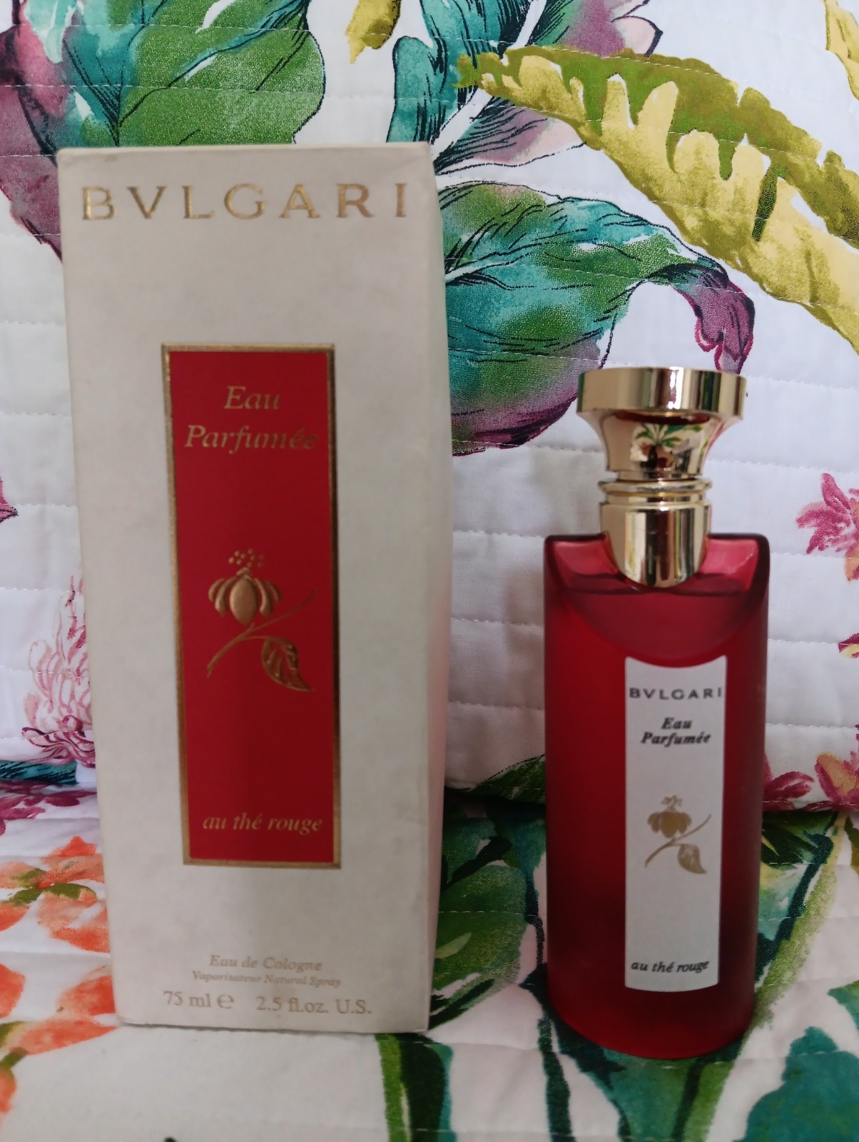 BVLGARI 2.5 fl oz au the ROUGE Eau De Cologne Spray Italy