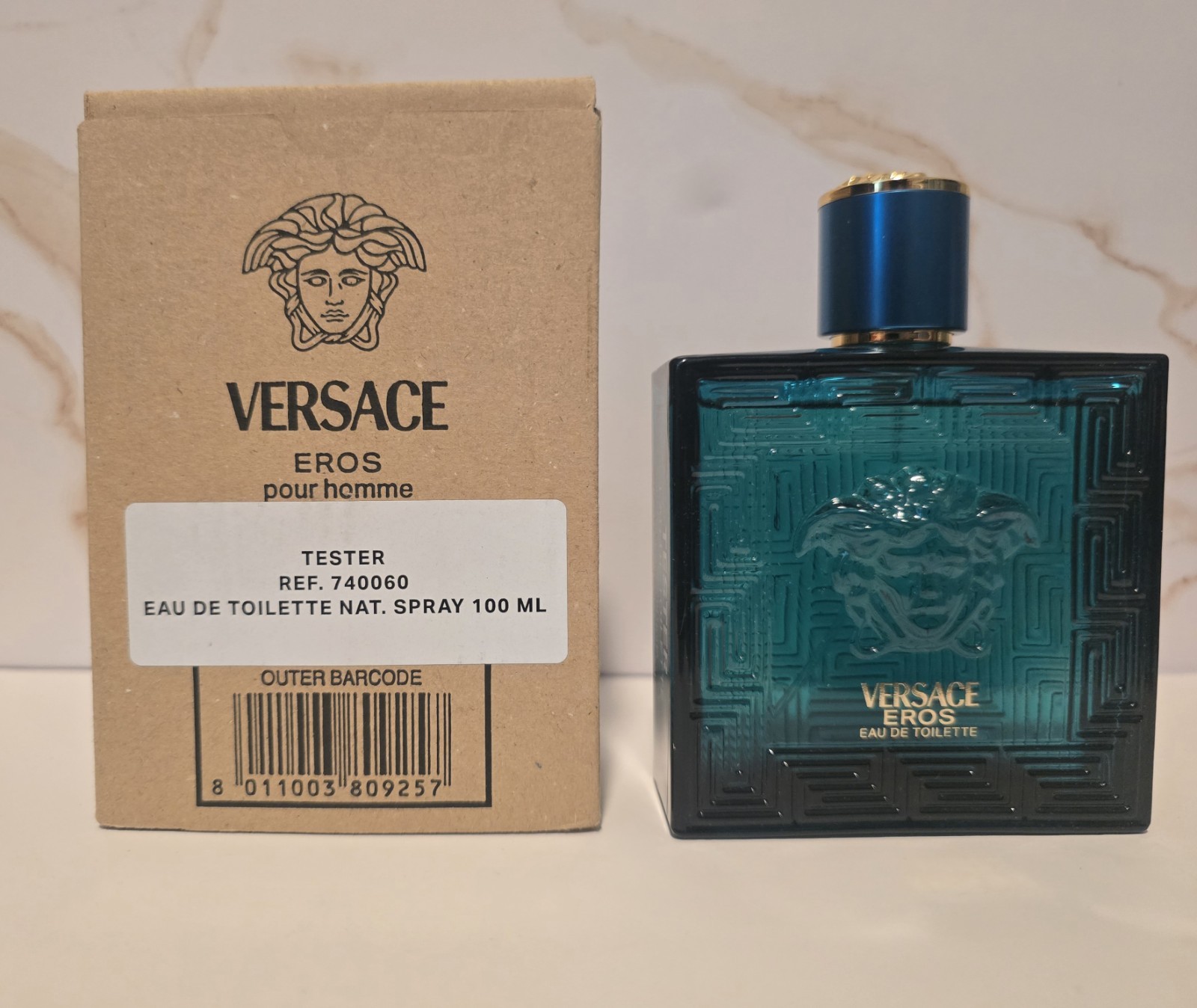Versace Eros EDT 3.4 oz 100ml Tester Men’s Cologne Spray w/ Cap Authentic