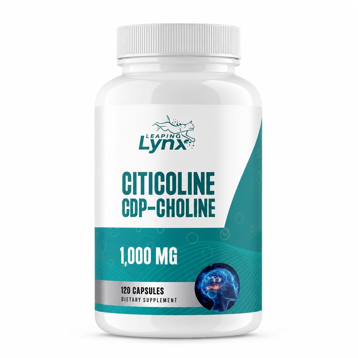 Leaping Lynx Citicoline 1000 mg (CDP Choline) Capsules 120 Count (Pack of 1)