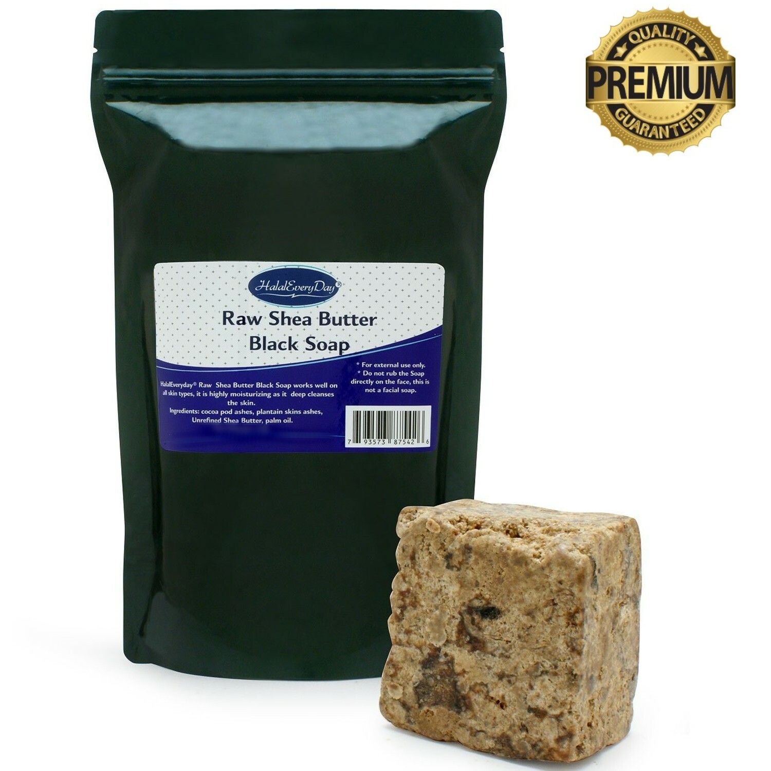 Raw African Black Soap + SHEA BUTTER Organic Unrefined 100% Pure Natural Ghana