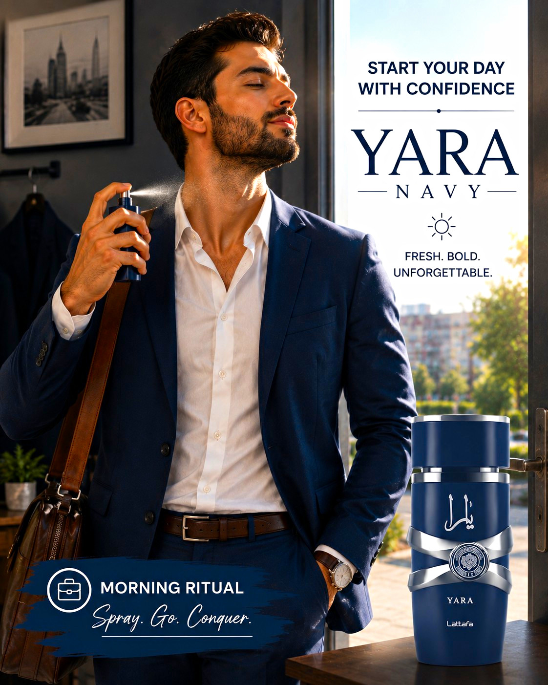 Lattafa Yara Navy Eau de Parfum EDP Spray 3.4 fl oz Fresh Scent