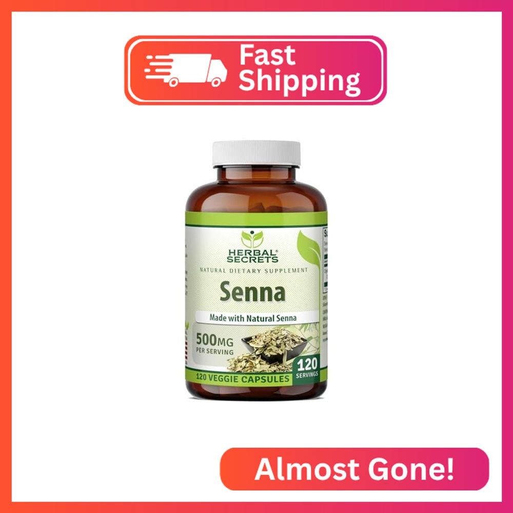 Herbal Secrets Senna 500 Mg (Made with Natural Senna) | Veggie Capsules Suppleme