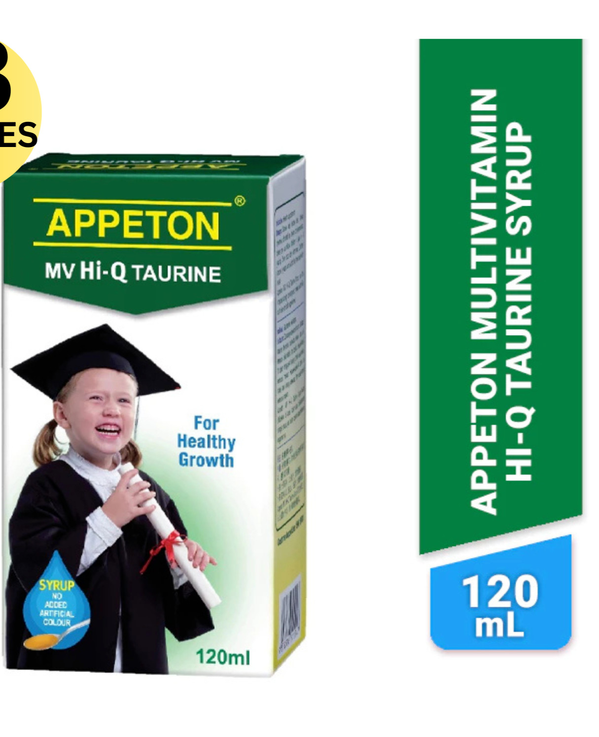 2 Boxes APPETON Multivitamin Hi-Q Taurine Syrup For Healthy Growth 120ml
