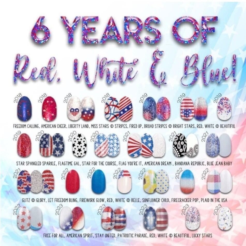 Color Street Nail Polish Strips ~ Patriotic USA red white blue America flag 🇺🇸