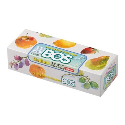 BOS Amazing Odor Sealing Disposable Bags for 90 Count (Pack of 1), White