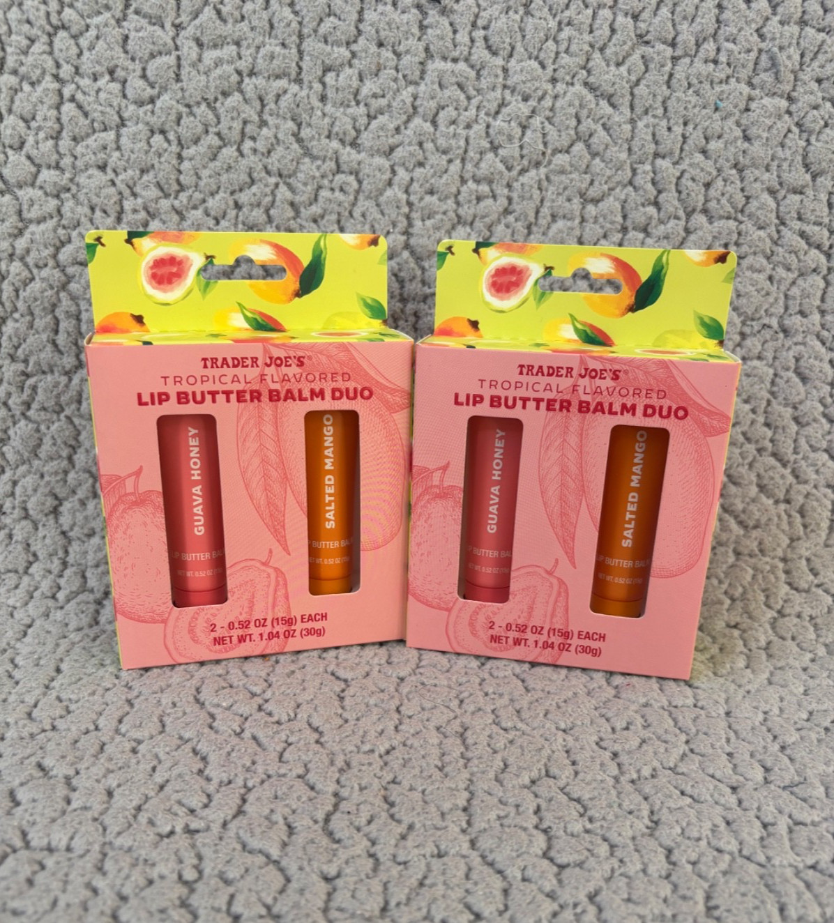 Trader Joe’s Lip Butter Balm Duo Salted Mango & Guava Honey Gift Set (2 Pack)