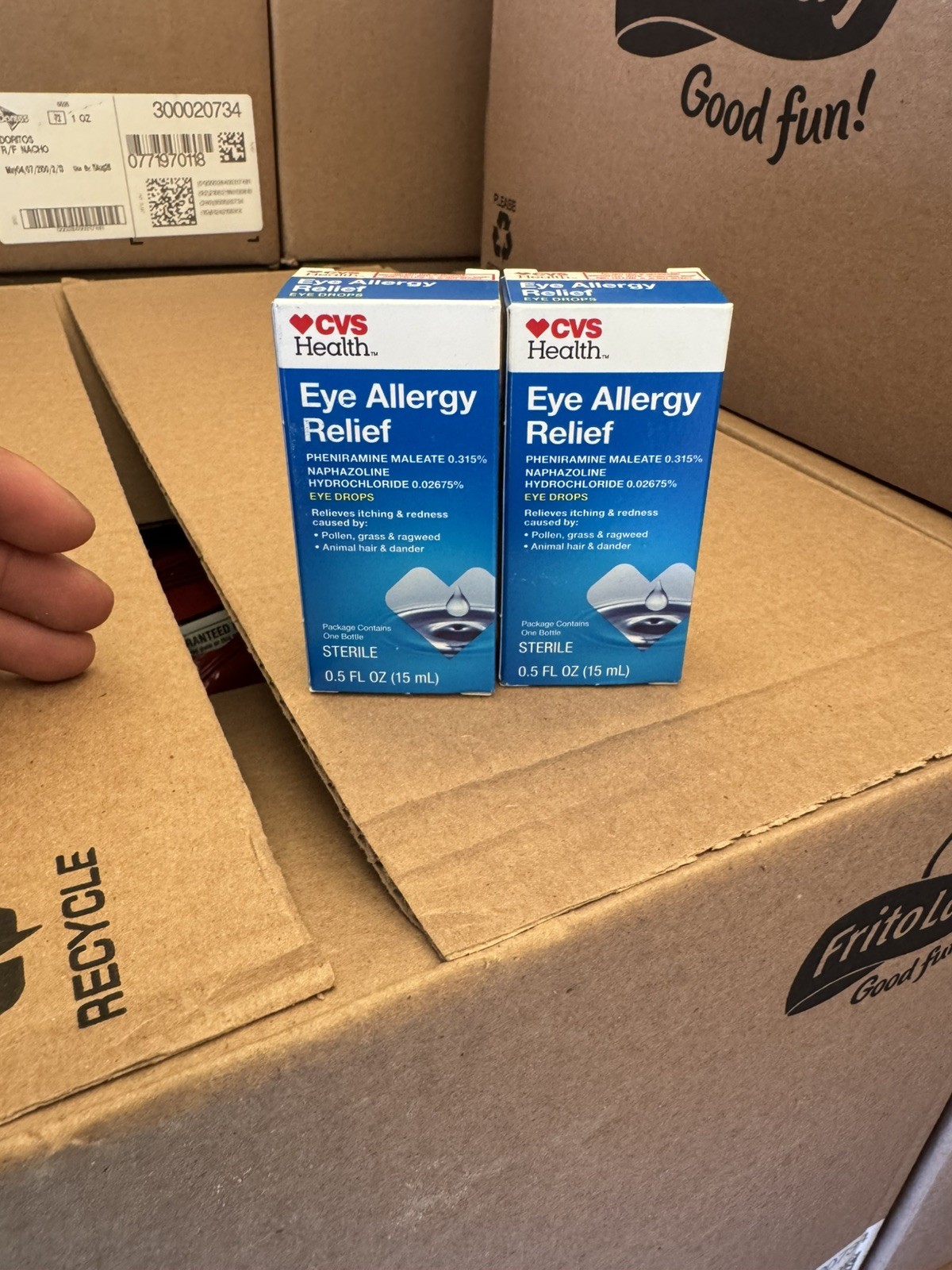 CVS Health Eye Allergy Relief Sterile Eye Drops 0.5oz Lot of 3