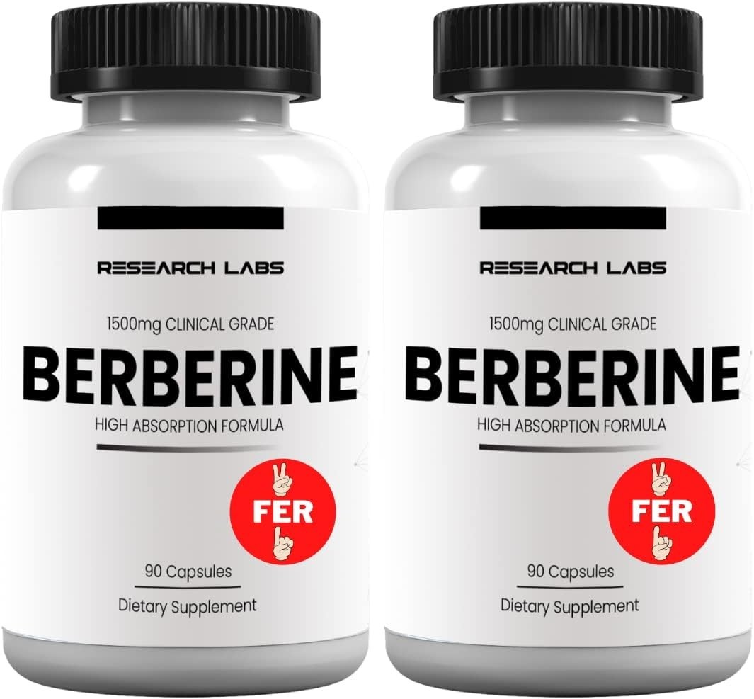 Research Labs 2 Fer 1 Ad – 1500mg Clinical Grade Berberine High Absorption