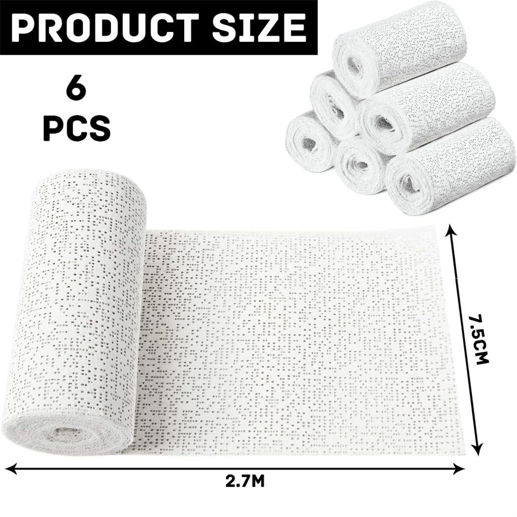 Plaster Coth Rolls 6 Pack Plaster Gauze Bandage Plaster Strip Gauze Wrap for Bod