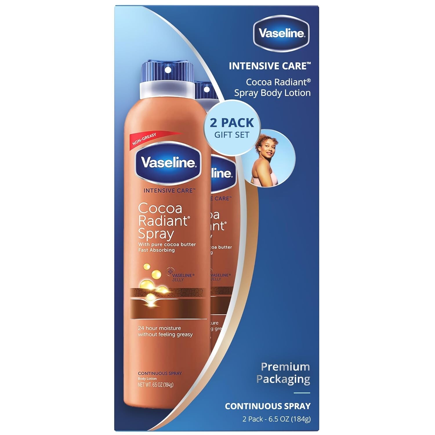 Cocoa Radiant Spray 2-Pack for Dry Skin + Lip Therapy Cocoa Butter⭐️⭐️⭐️⭐️⭐️