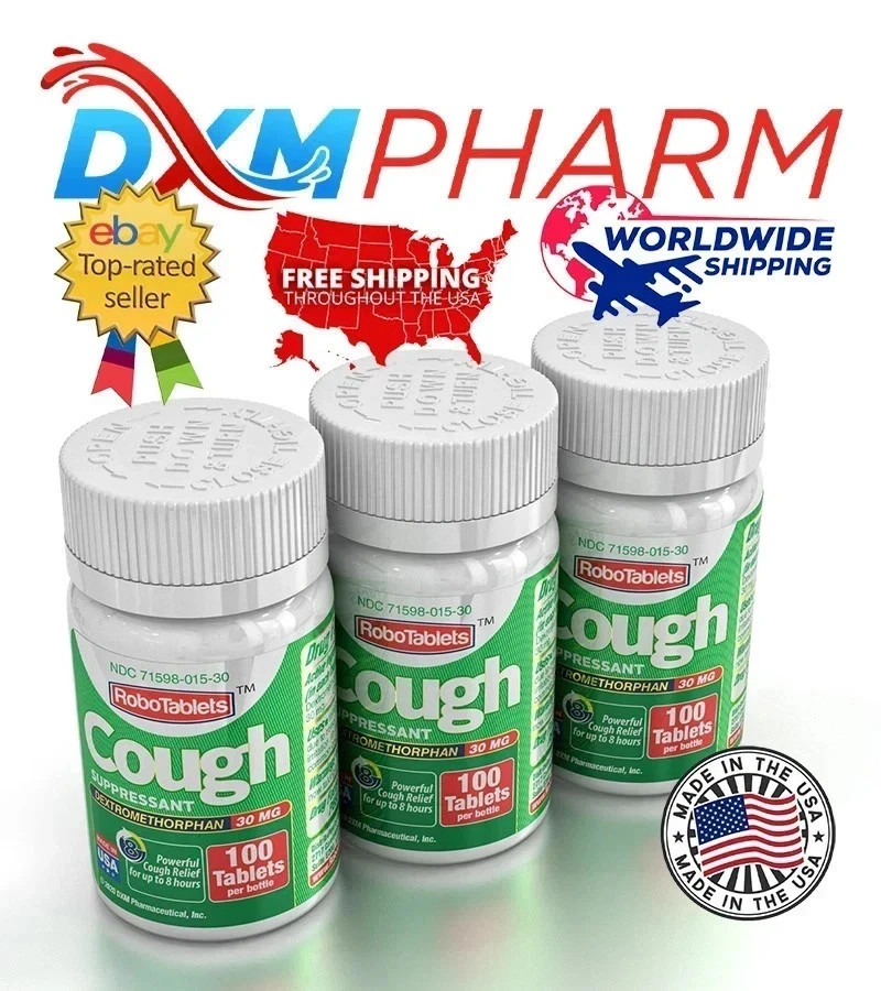 RoboTabs Cough Suppressant Dextromethorphan 30mg 100 Tablets EXP 2028