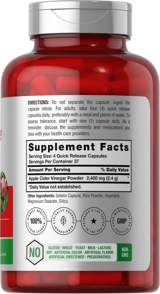 LUXRY Apple Cider Vinegar Capsules | 2400mg | 150 Count | Non-GMO | by Horbaach