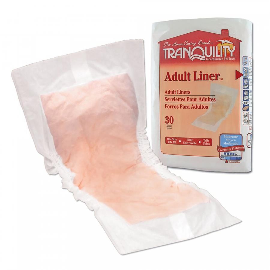 Tranquility Liners Adult Unisex Disposable Heavy Absorbency 9 X 24 Inches 30 Ct