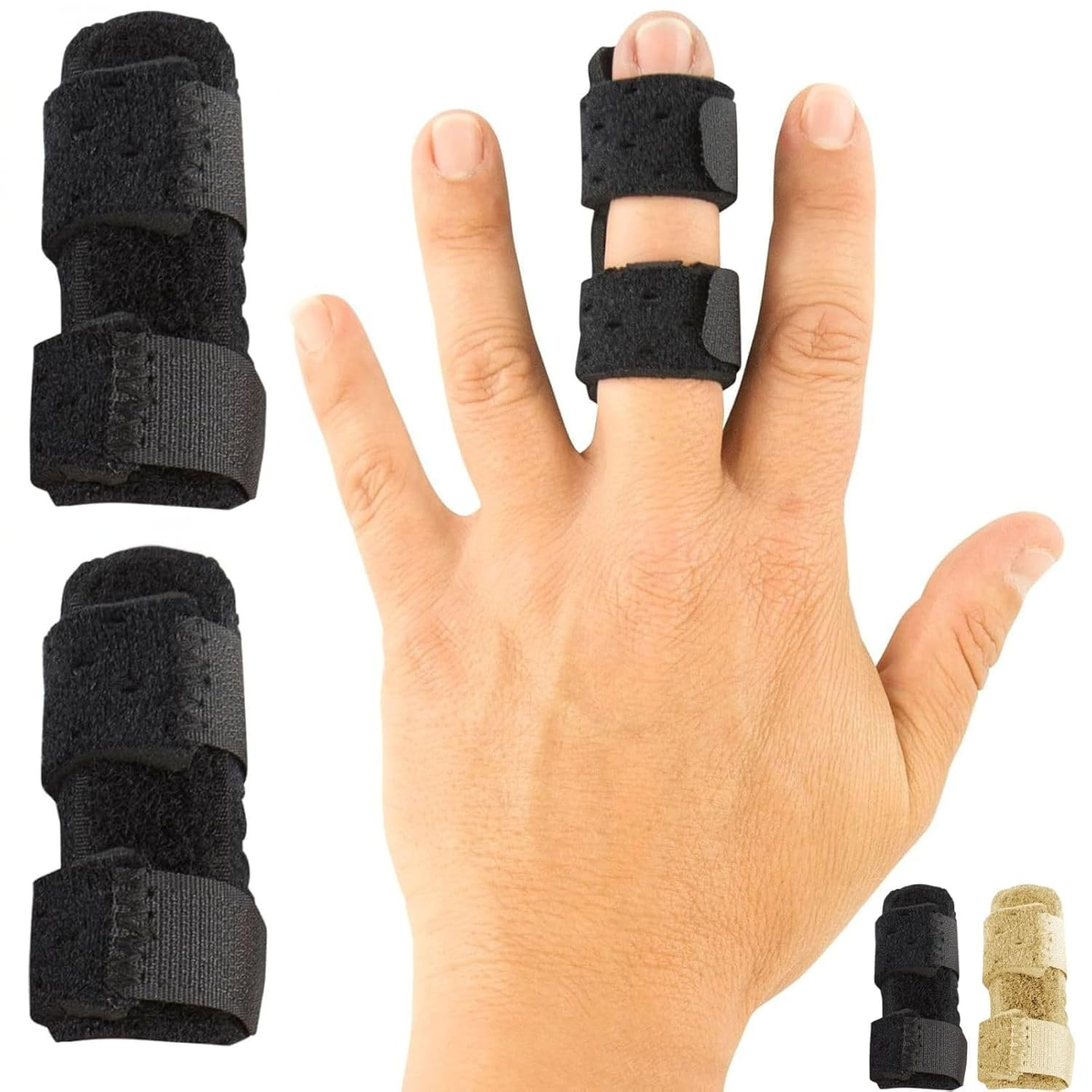 Vive Finger Splint (2 Pack) – Universal Finger Straightener – Broken and Trigger