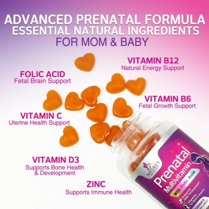 Prenatal Vitamins for Women Gummies and Folic Acid – 1335 mcg Pregnancy Vitamins