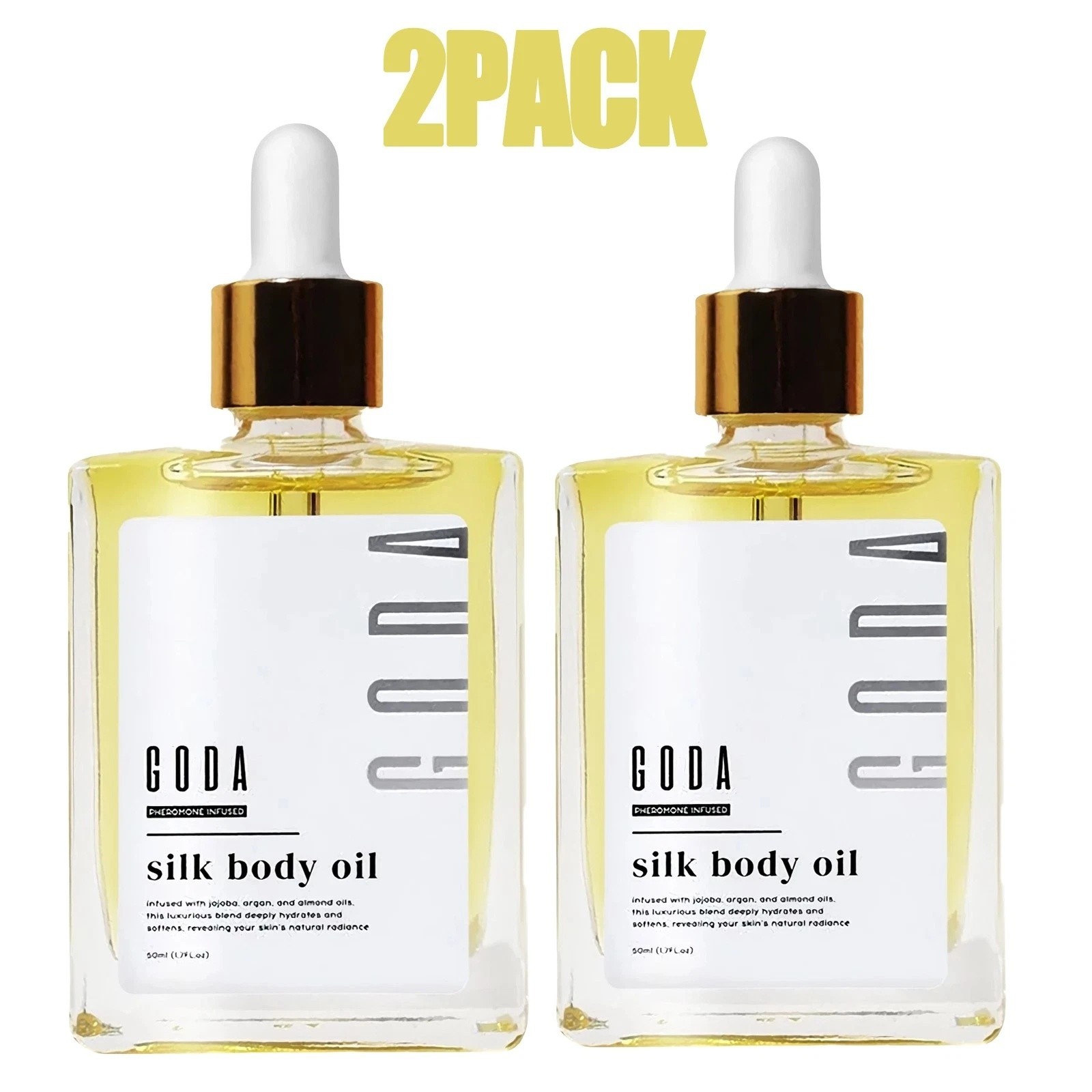 2pcs GODA Silk Body Oil,Silk Body Oil,Goda Perfume Oil,Bath & Shower Oil Smooth