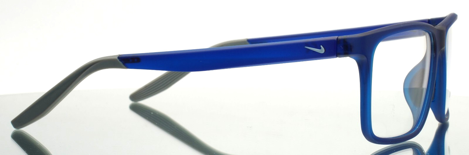 NIKE 7116 413 Matte Navy Grey Mens Rectangle Full Rim Eyeglasses 56-15-140 B:38