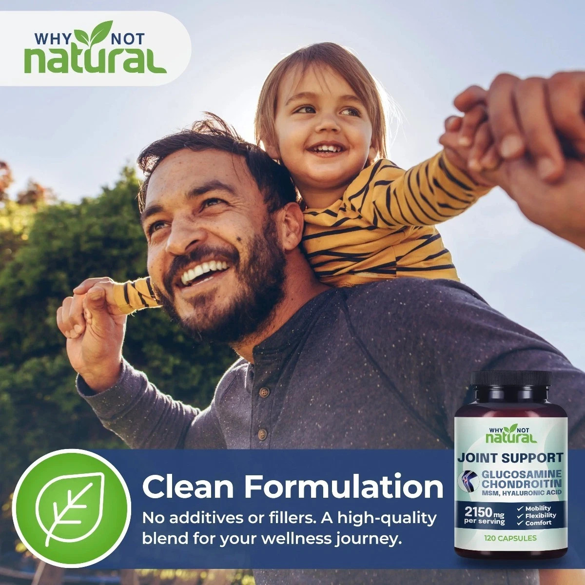 Joint Support Glucosamine Chondroitin MSM Capsules for Mobility & Flexibility