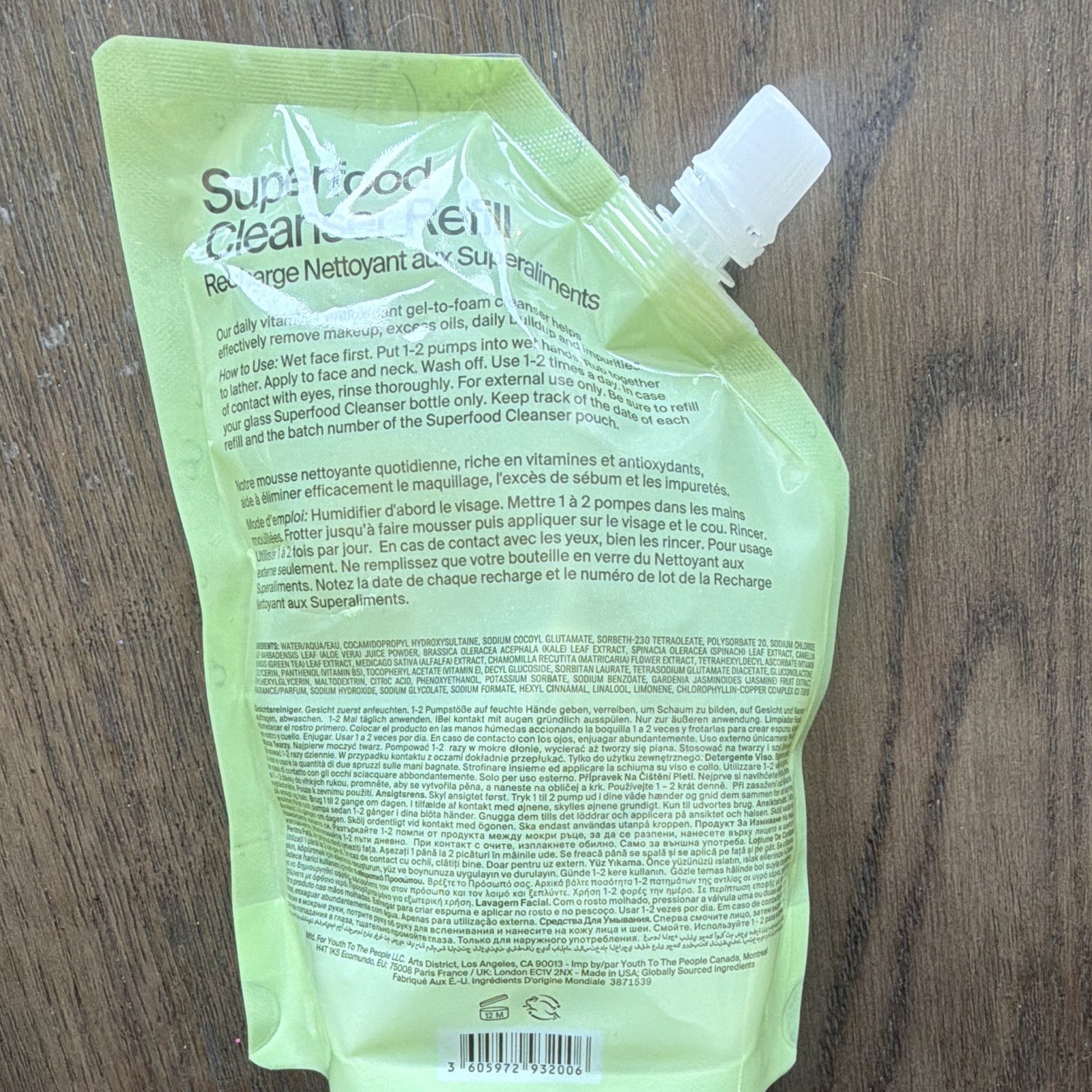 Youth To The People Superfood Cleanser Refill Kale+Green Tea+Spinach 16.9