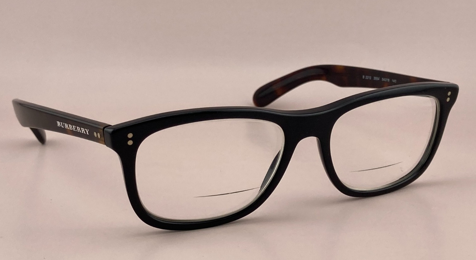 Burberry Eyeglasses Frame Italy B 2212 3554 54-18-140 Black Full Rim SEE*