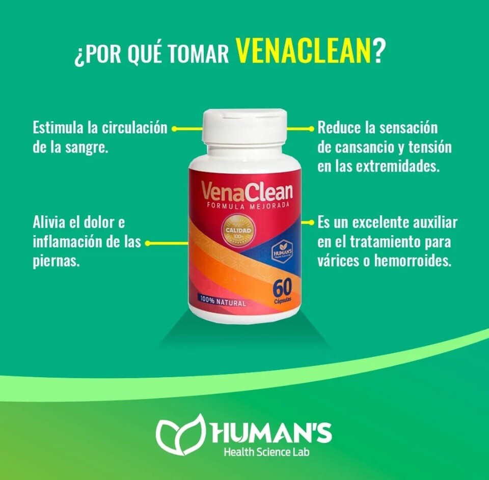 Circulación-varices Vena Clean Humans Health Labs Con 60 Cps