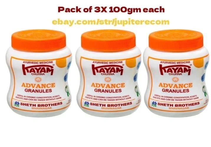 Sheth Brothers Kayam Churna Advance Granules Pack of 3 X100 gm each