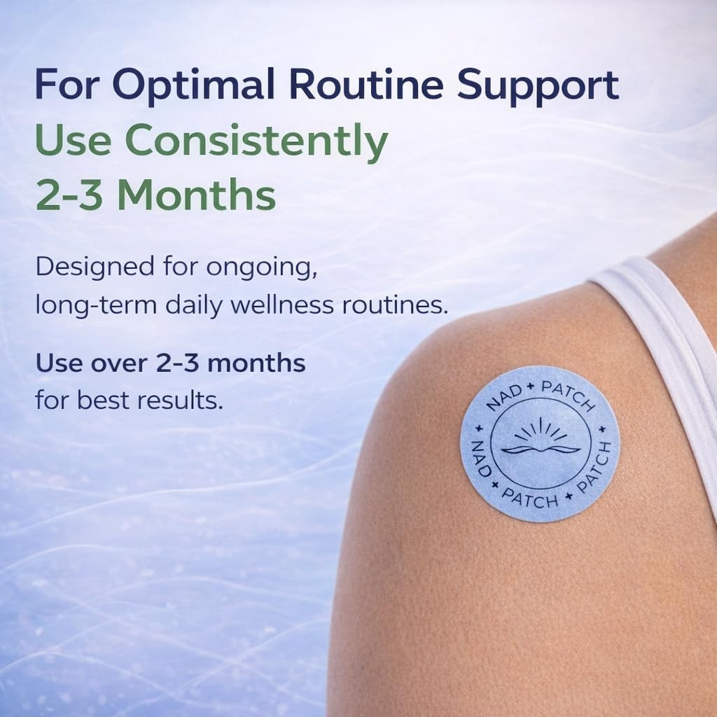 30 Count NAD+ Energy Patches with NMN & Resveratrol for Vitality Enhancement
